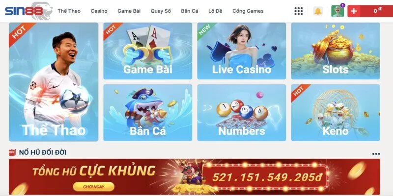 Sin88 - Thương hiệu cá cược hàng đầu châu Á